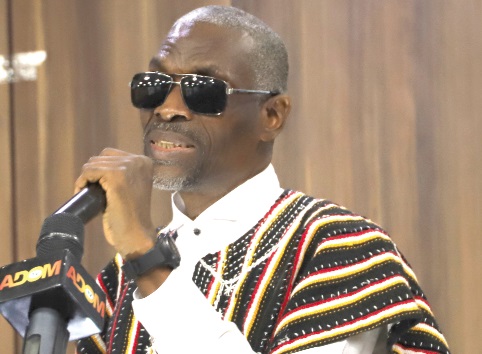 Joseph Atsu Homadzi, National Chairman of GNECC, making a statement at the launch. Picture: EDNA SALVO-KOTEY